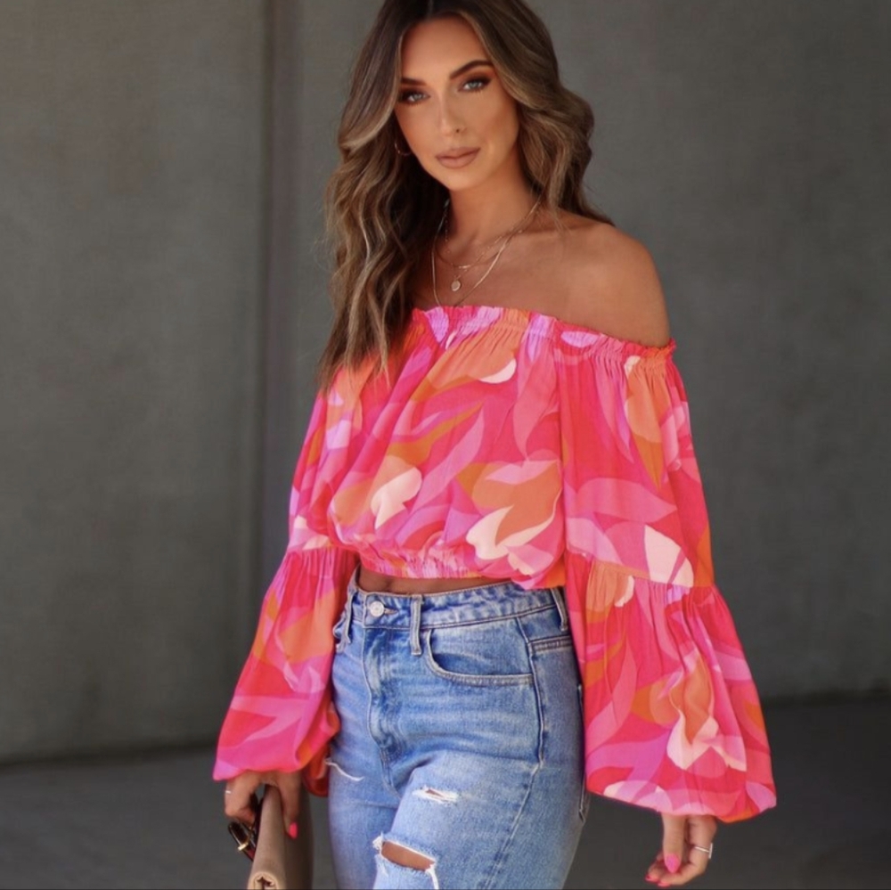 Vici tropical off the shoulder top